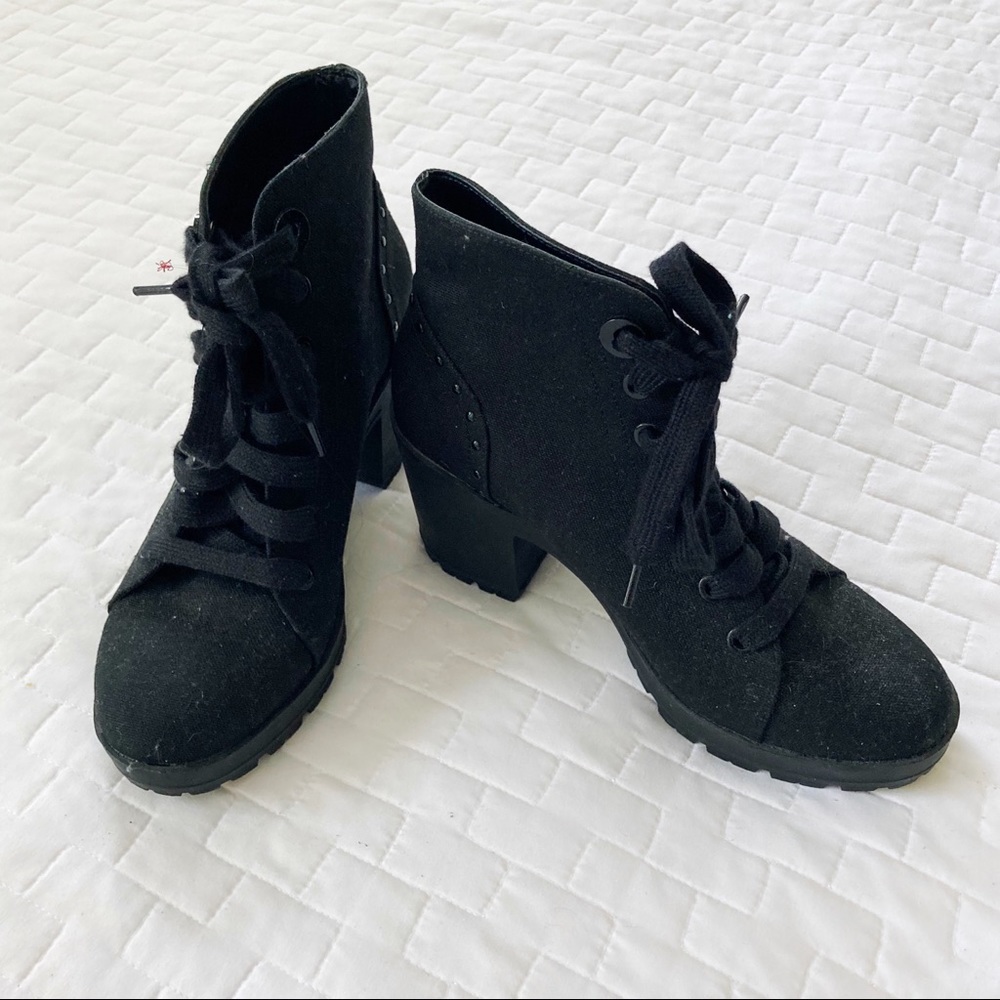 Mix No. 6 heel combat boots